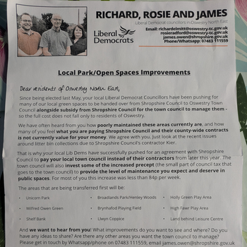 Thumbnail of leaflet - Liberal Democrats leaflet