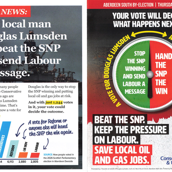 Thumbnail of leaflet - Conservative and Unionist Party leaflet