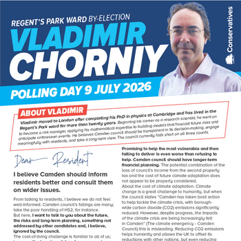 Thumbnail of leaflet - Conservative and Unionist Party leaflet