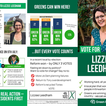 Thumbnail of leaflet - Green Party leaflet