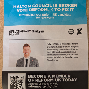 Thumbnail of leaflet - Reform UK leaflet