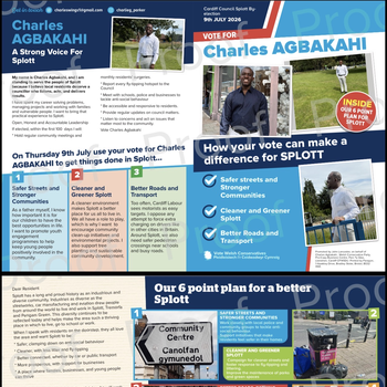 Thumbnail of leaflet - Conservative and Unionist Party leaflet
