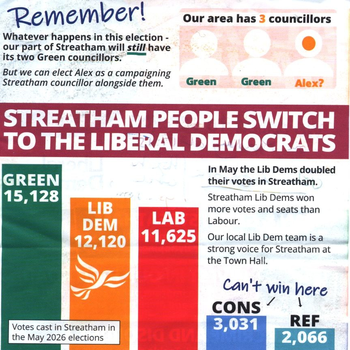 Thumbnail of leaflet - Liberal Democrats leaflet
