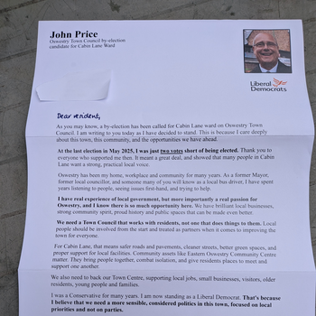 Thumbnail of leaflet - Liberal Democrats leaflet
