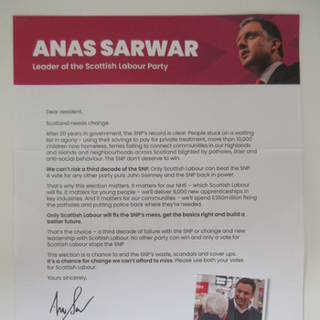 Thumbnail of leaflet - Labour Party leaflet
