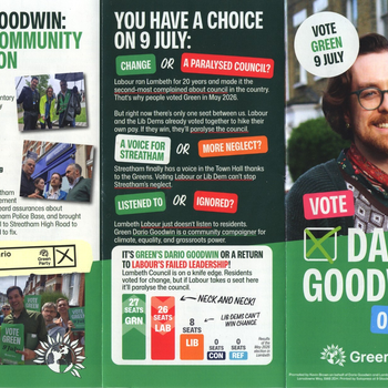Thumbnail of leaflet - Green Party leaflet