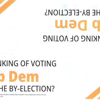 Thumbnail of leaflet - Green Party leaflet