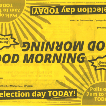 Thumbnail of leaflet - Liberal Democrats leaflet