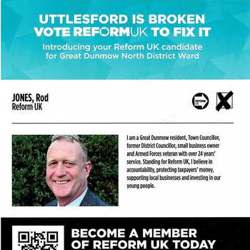 Thumbnail of leaflet - Reform UK leaflet