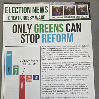 Thumbnail of leaflet - Green Party leaflet