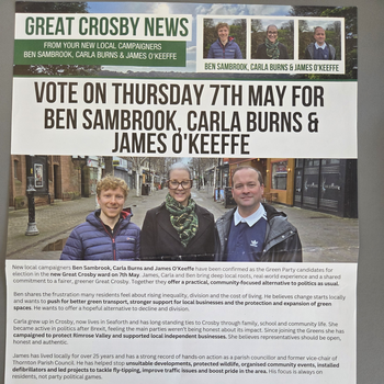 Thumbnail of leaflet - Green Party leaflet