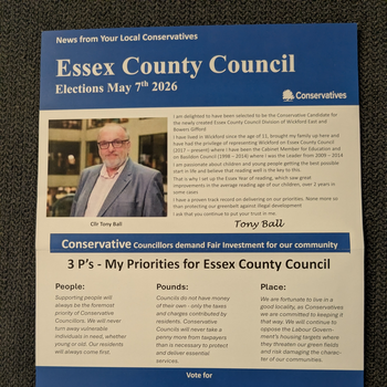 Thumbnail of leaflet - Conservative and Unionist Party leaflet
