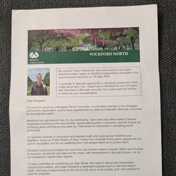 Thumbnail of leaflet - Wickford Independents leaflet