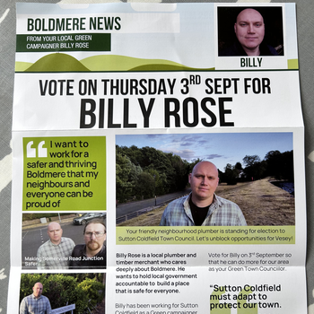 Thumbnail of leaflet - Green Party leaflet