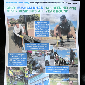 Thumbnail of leaflet - Conservative and Unionist Party leaflet