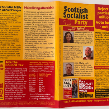 Thumbnail of leaflet - Scottish Socialist Party leaflet