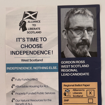 Thumbnail of leaflet - Alliance to Liberate Scotland leaflet