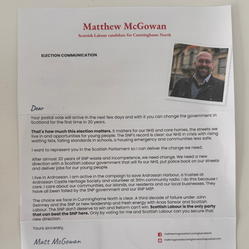 Thumbnail of leaflet - Labour Party leaflet