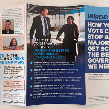 Thumbnail of leaflet - Conservative and Unionist Party leaflet
