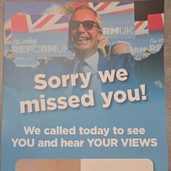 Thumbnail of leaflet - Reform UK leaflet