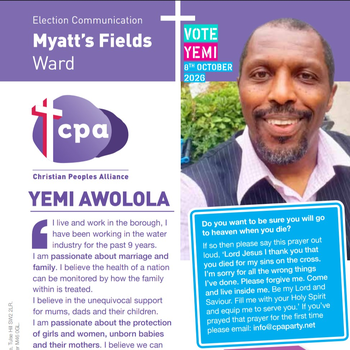 Thumbnail of leaflet - Christian Peoples Alliance leaflet