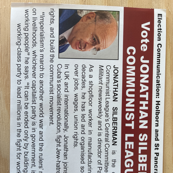 Thumbnail of leaflet - Communist League Election Campaign leaflet