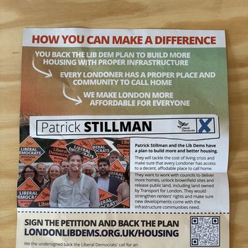 Thumbnail of leaflet - Liberal Democrats leaflet