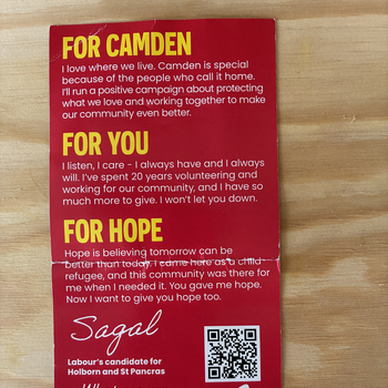 Thumbnail of leaflet - Labour Party leaflet