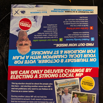 Thumbnail of leaflet - Conservative and Unionist Party leaflet
