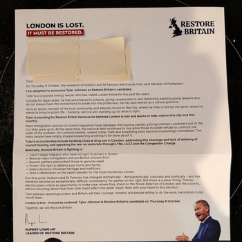 Thumbnail of leaflet - Restore Britain leaflet