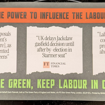 Thumbnail of leaflet - Green Party leaflet