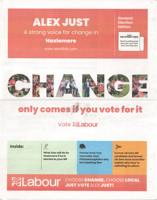Labour Party leaflet | ElectionLeaflets.org