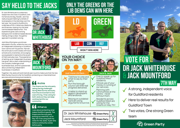 Green Party leaflet | ElectionLeaflets.org