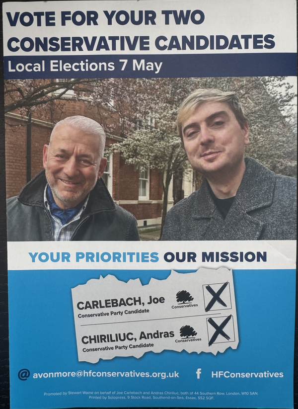 Conservative and Unionist Party leaflet | ElectionLeaflets.org
