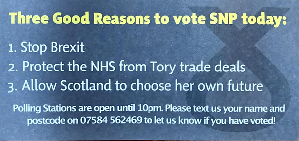 Scottish National Party (SNP) leaflet | ElectionLeaflets.org